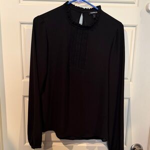 Express Women's Elegant Black Long Sleeve Blouse